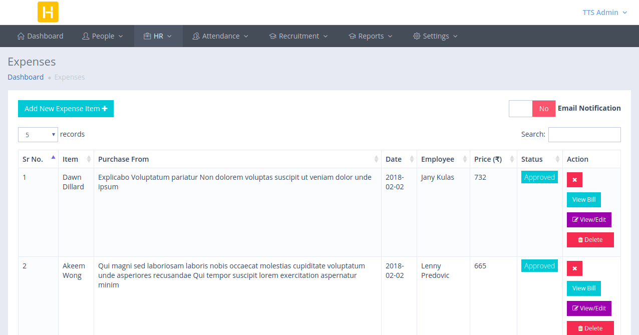 Company Expense Management